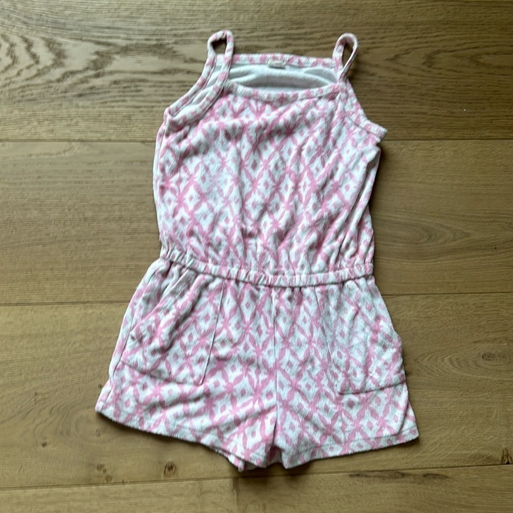 Crewcuts romper pink 10 terry